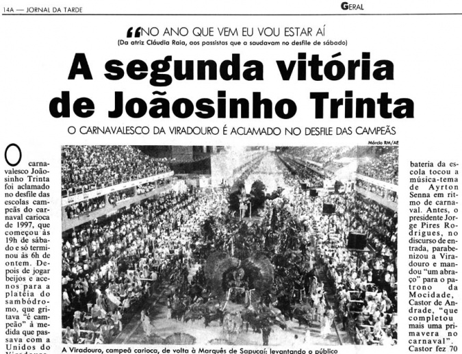 Jornal da Tarde Sambódromo
